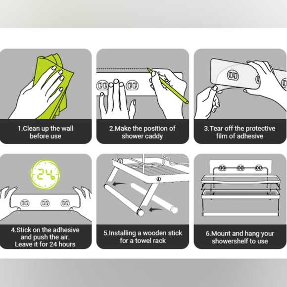 Multi-Purpose Rack - Shower Caddy/Kitchen Spice Rack + Towel Holder - Picture 11 of 11